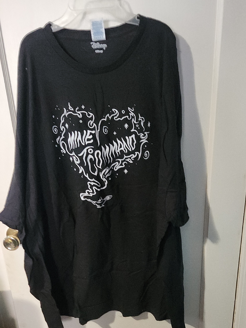Disney Black Tee with White Embroidered Logo